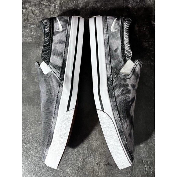 Nike Court Legacy Sz. 8.5 Men's Slip-On Shoes Gray Tie Dye Print Logo - Picture 6 of 9